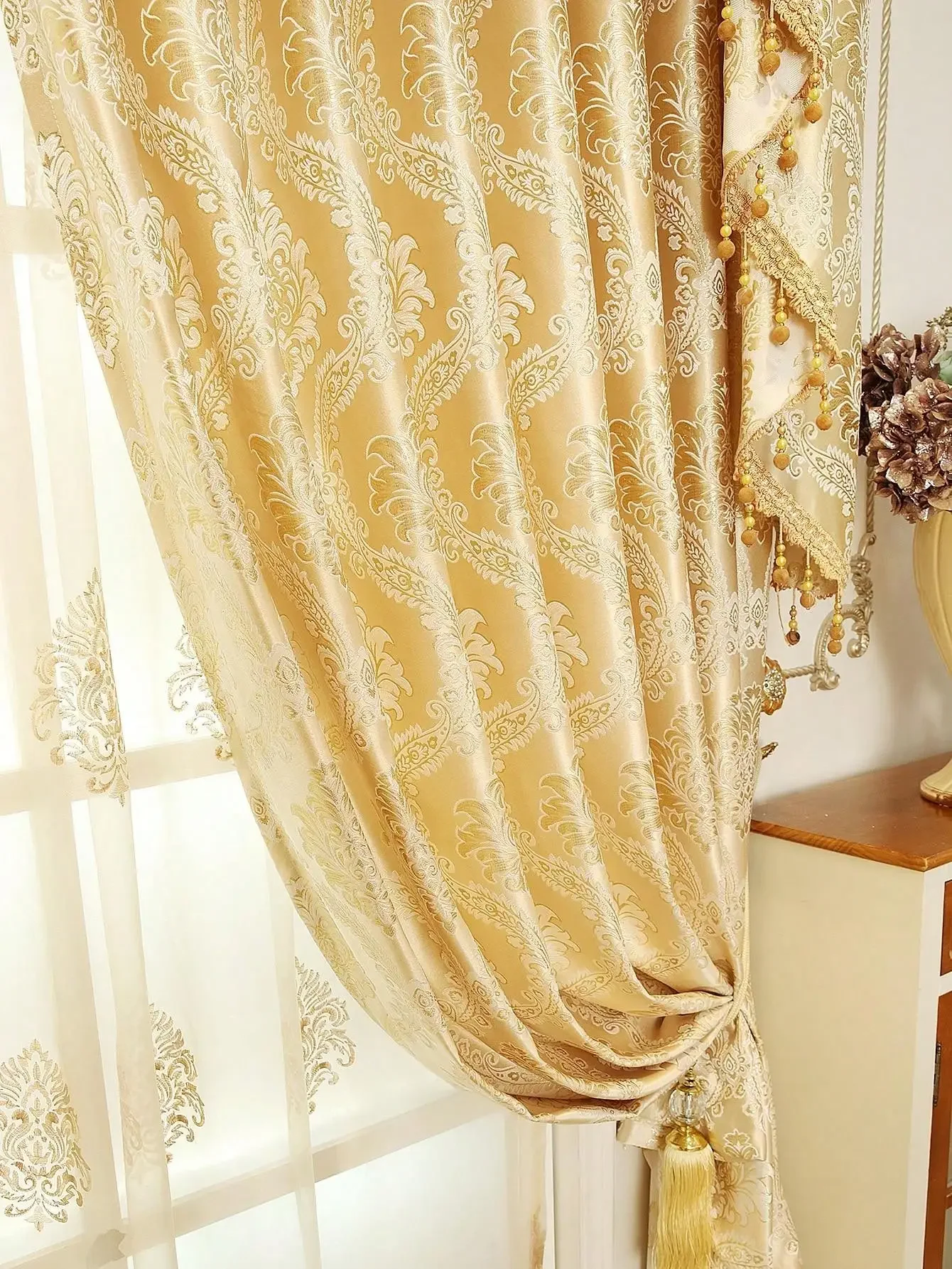 

Новые роскошные романтические шторы для спальни в европейском стиле, 1 шт.