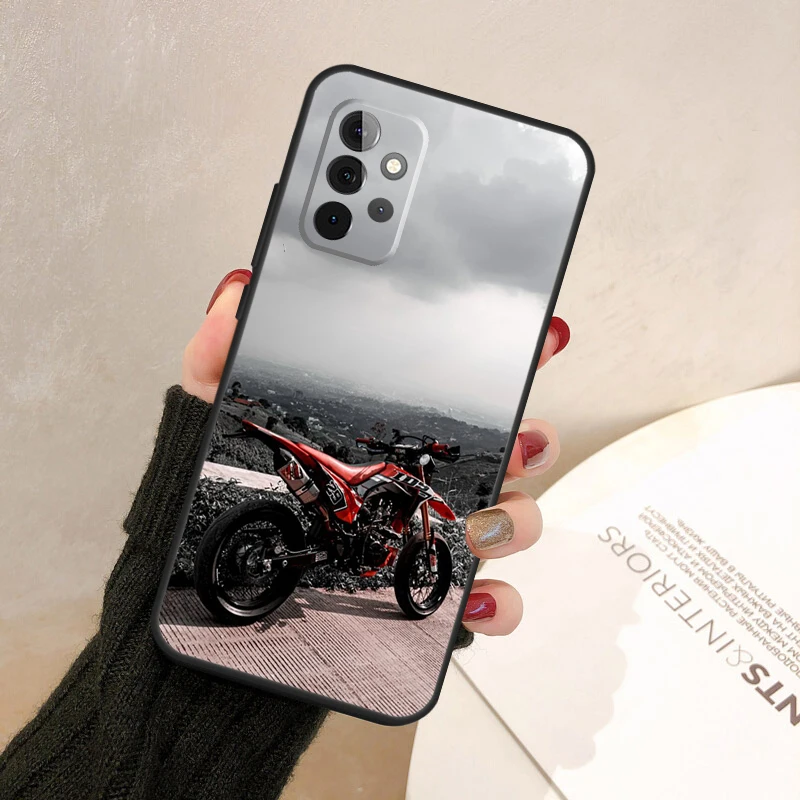 Retro Moto Cross Motorcycle Case For Samsung Galaxy A14 A34 A54 A23 A13 A33 A53 A73 A51 A71 A12 A22 A52 A32 Cover