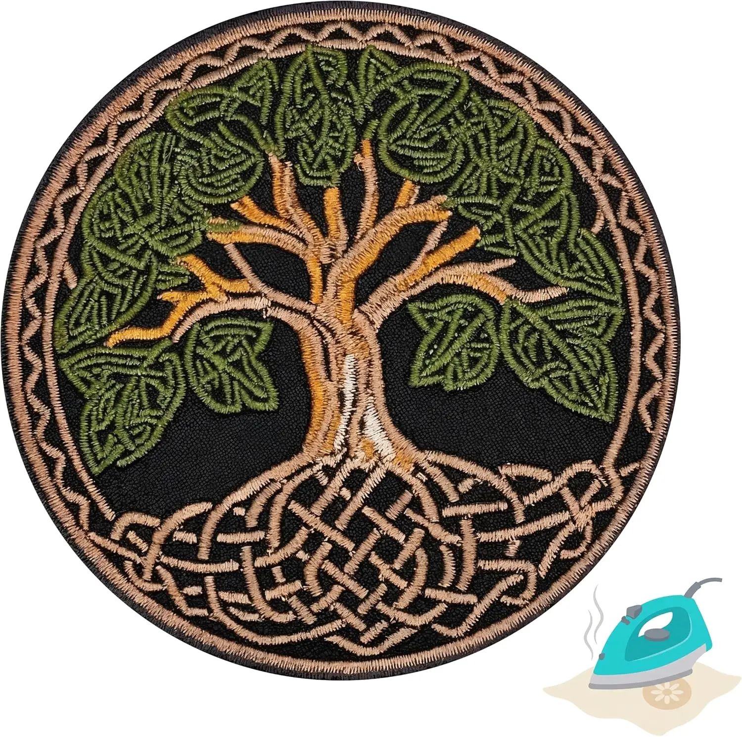 Celtic Tree of Life Iron On Patch Embroidered 