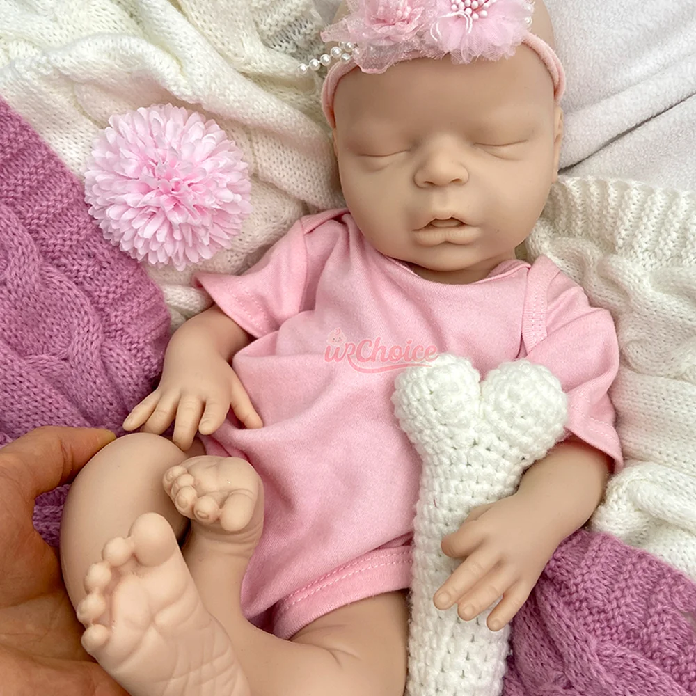 18 Polegada premium personalizado silicone reborn boneca hiper realista silicone recém-nascido reborn menina para coleção artista modelo colecionável