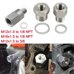 1PC M12x1.5 to 1/8 NPT for LS Swap Gauge Sensor Adapter Connector with Washer M16x1.5 to 1/8 NPT Engine Oil Pressure Sensor