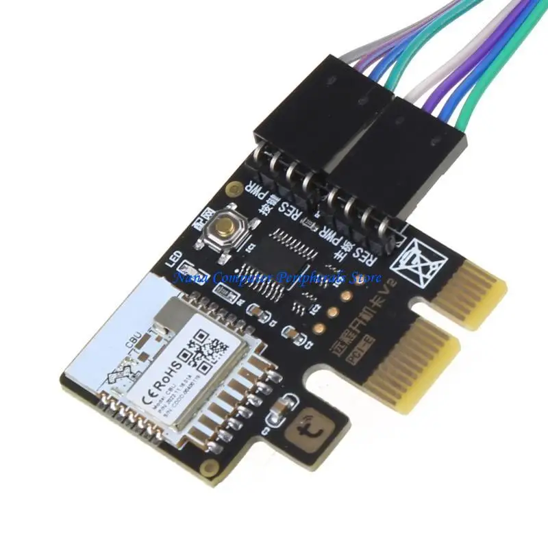 

F68C Wifi Computer Power Reset Switches Expansion PCIe Card for Destop Computer