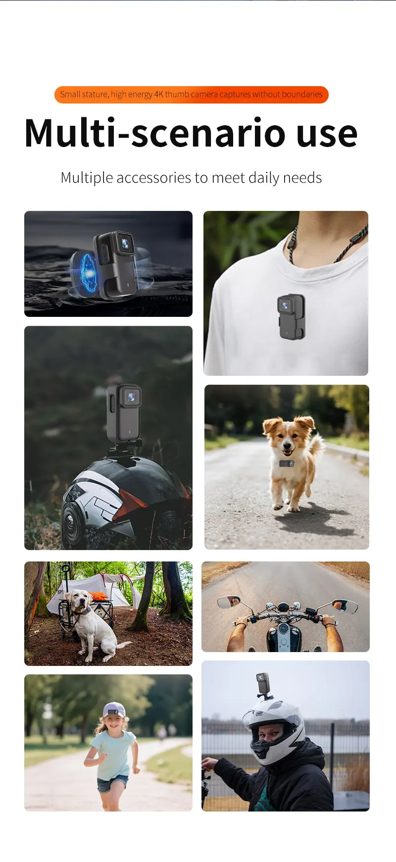 Mini Action Camera 4k Hd Wifi With 6-axis Stabilization Wearable_voghion.com