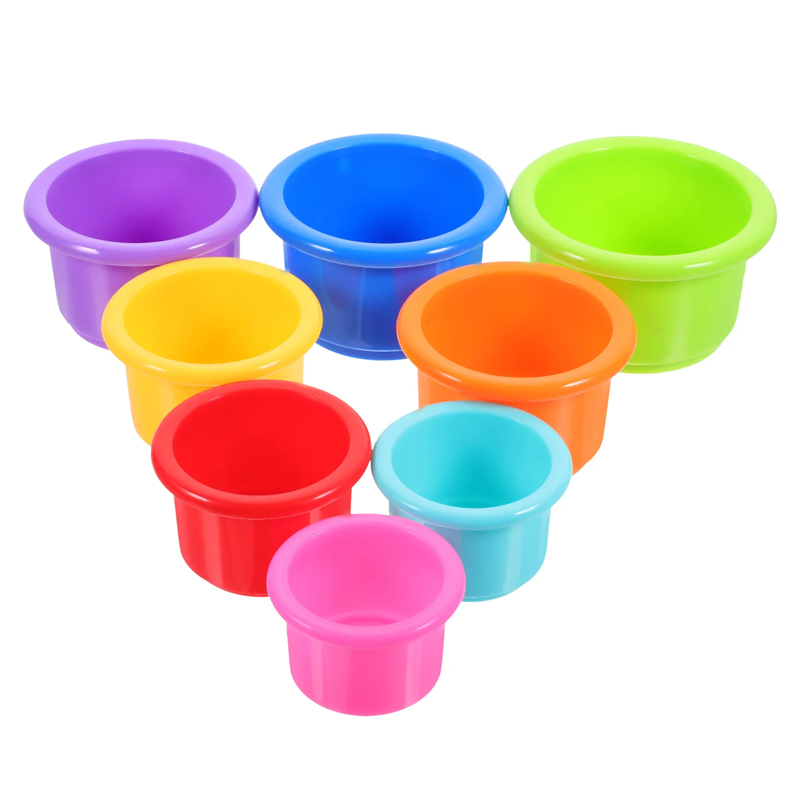 

8 Pcs Stacking Cup Toys Bunny Food Holder Play Rabbit Nesting Plastic