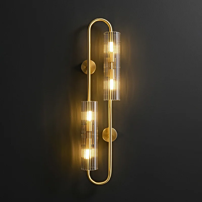 Modern creative background wall, living room wall lamp, staircase, bedroom bedside lamp