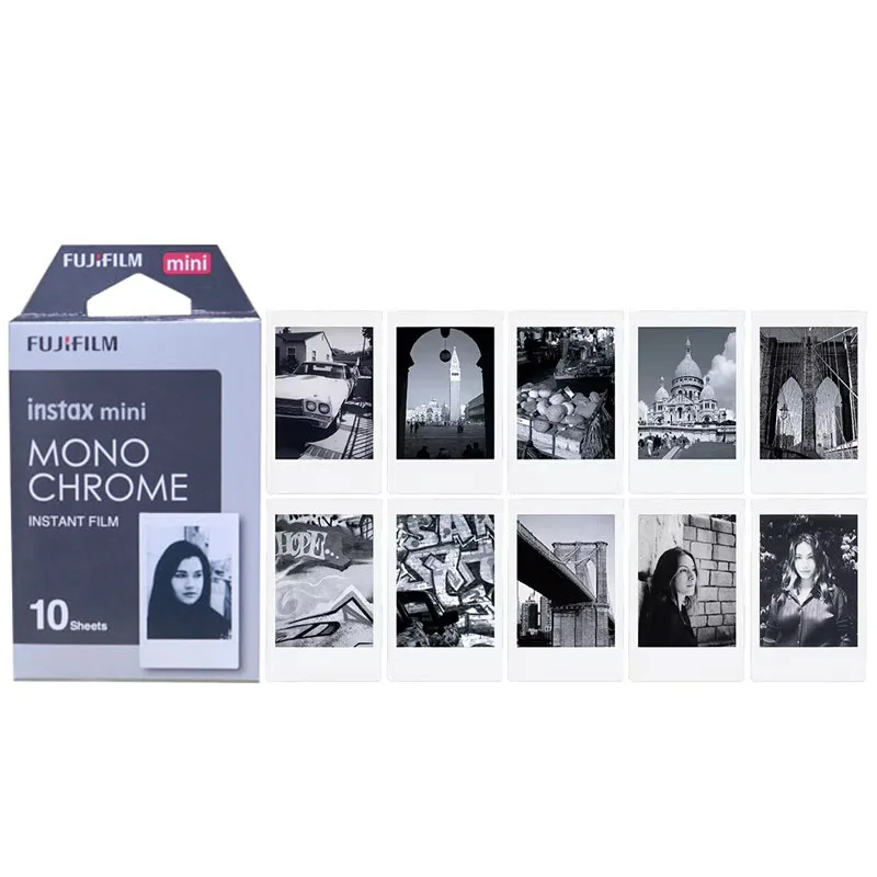 Fuji Fujifilm instax mini 12 11 9 8 25 40 evo link MonoChrome blackwhite ภาพยนตร์สําหรับ instax กล้อง mini 8 9 7s Photo กระดาษ