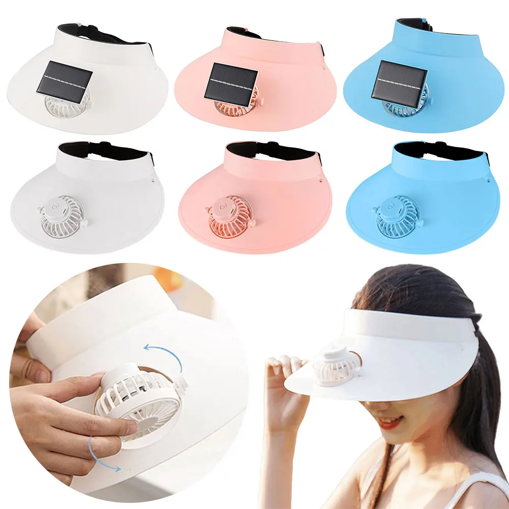 

Empty Top Cap with Fan Three Temp Settings Breathable Cooling Fan Hat for Women for Sun Protection and Outdoor