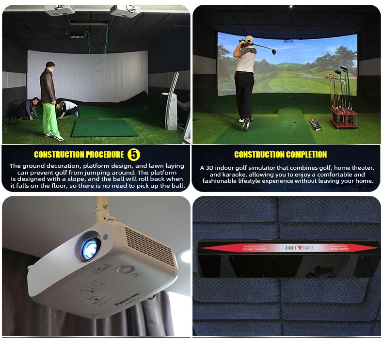 Pantalla de proyección 3D P6, sistema de simulador de Golf para interior y hogar Virtual, conjunto completo de Corea para uso doméstico