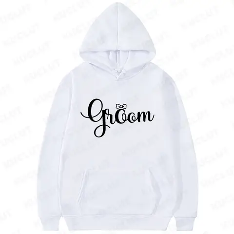 Fashiona Brud Brudgum Hoodie Ny Par Matchande Gatutröja Unisex Lös Avslappnad Topp Brud Bröllopsfest Tröja Toppar 10 best sales brudtröja - №10