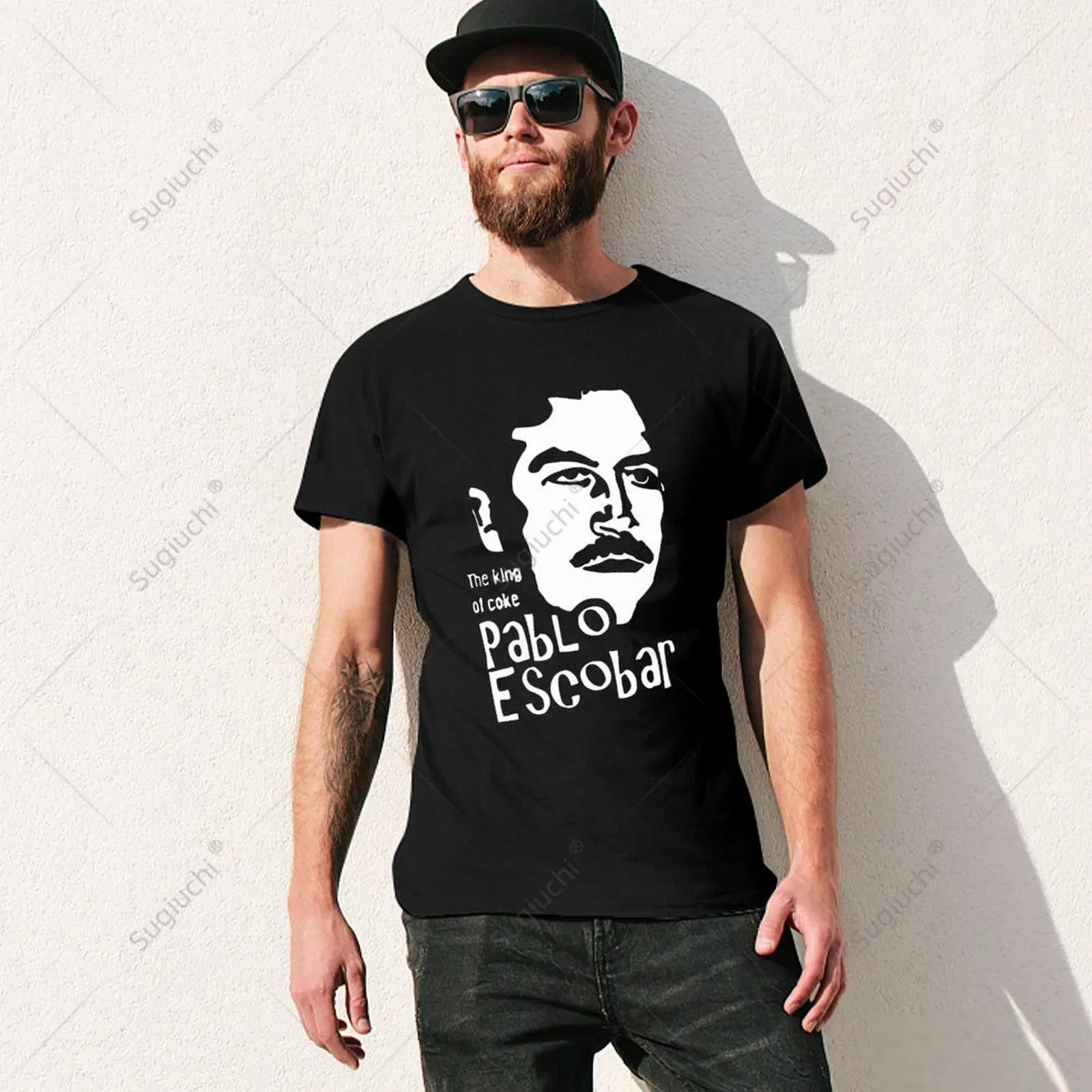 More Design The King Pablo Escobar Men Tshirt Tees T-Shirt O-neck T Shirts Women Boys Clothing 100% Cotton