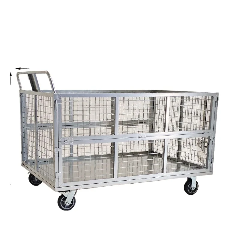 Logistics grid trailer, pulling goods, trolley, turnover fence, moving truck, folding flatbed truck, trolley, stall