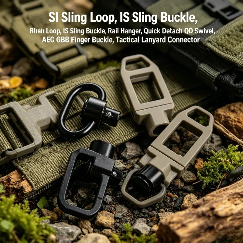 QD Swivel SI Sling Loop IS Buckle Rail Hanger for Outdoor Hunting Tactical Model Accessories