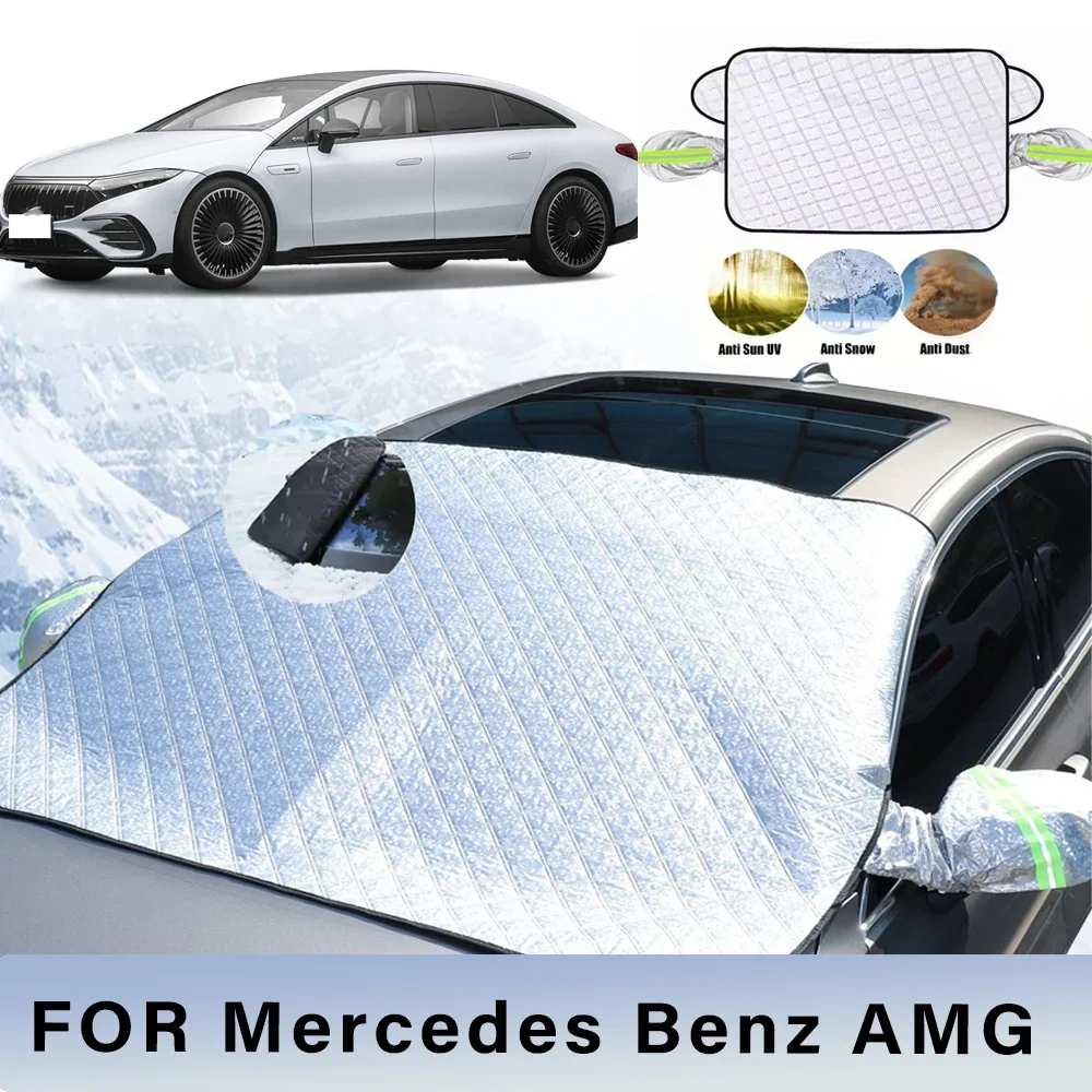 

Thickened Car Now Sunshade Windshield Cover With 5/9 Magnets UV Protection Anti Snow Sunlight For Mercedes Benz AMG EQS 53