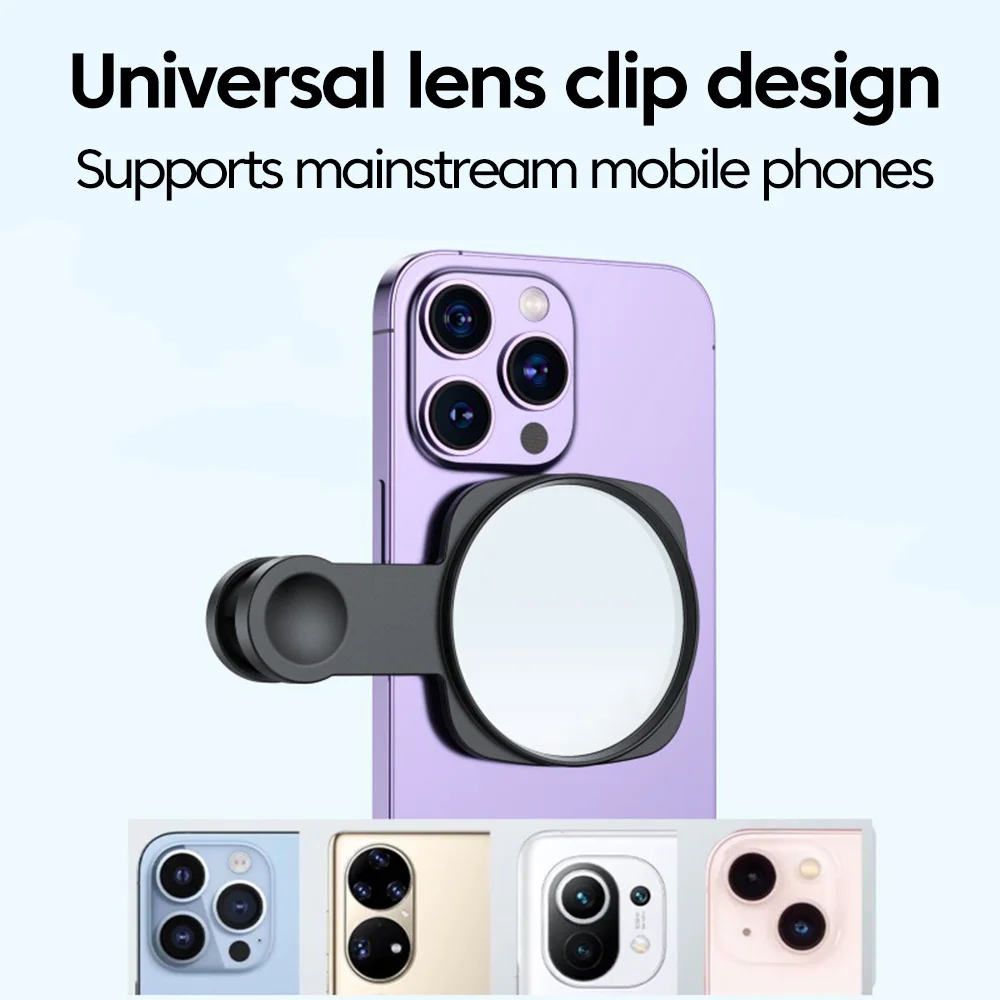 Elough Smartphone Camera Mirror Reflection Shooting Clip Universal Phone Selfie Mirror Back Rear HD Lens Selfie Reflector Mirror