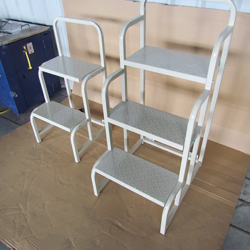 Metal detachable three-step ladder climbing car warehouse mobile climbing platform ladder household, tally climbing