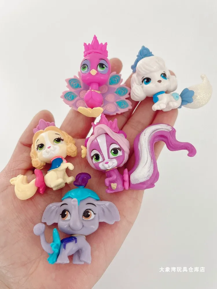 Disney Princess Palace Pets Play House Toys Cute Ornament Anime Figure Kawaii Decorations Gifts for Girls