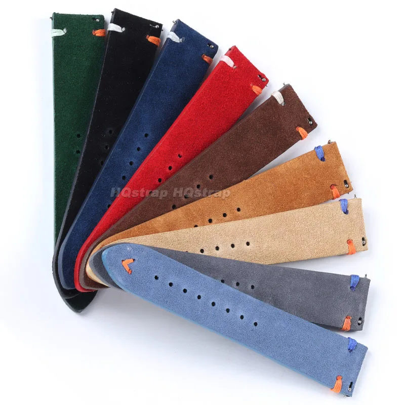 20mm 22mm Suede Leather High Quality Strap for Samsung Watch6 5 4 3 Replacement Watch Band Quick Release for Seiko Soft Bracelet