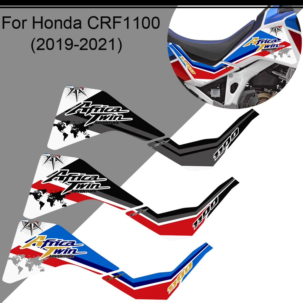 Adventure Africa Twin Protection Side Tank Pad ADV Visor Set Stickers Decal Kit For Honda CRF1100 CRF 1100 L 2019 2020 2021