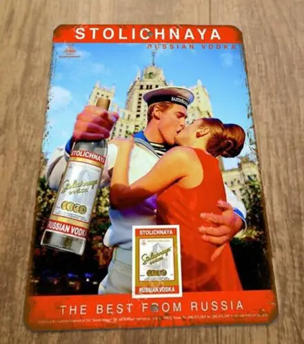 Stolichnaya Vodka Ad The Best From Russia 8x12 Metal Wall Sign sign
