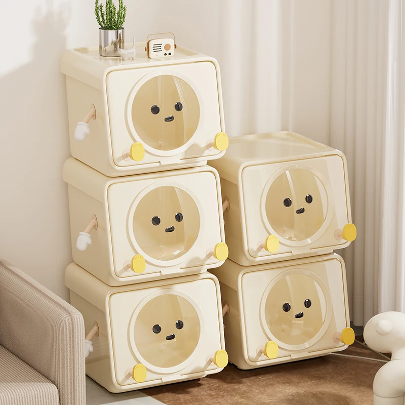 

UFORU Storage bin Clamshell storage rack Household sundry clothes book organizer artifact locker