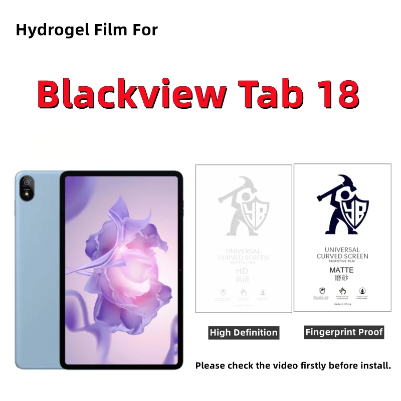 2pcs HD Tablets Hydrogel Film For Blackview Tab 18 Matte Screen Protector For Blackview Tab 18 12.0 inches Clear Protective Film