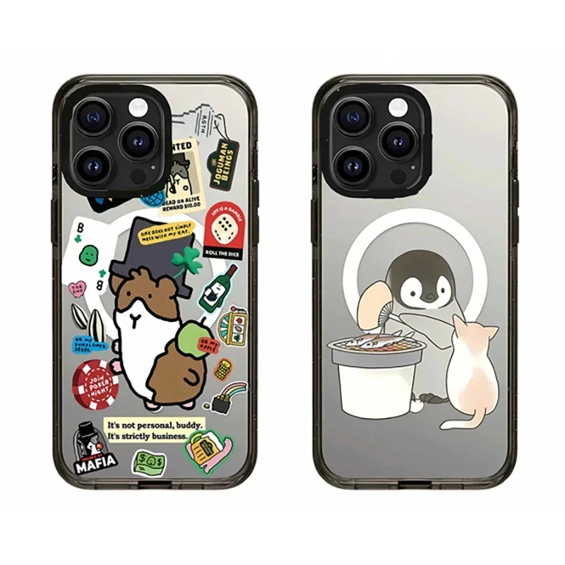 

Magsafe Cartoon Penguin Phone Case Cover for IPhone 11 12 13 14 15 Pro Max Case for IPhone 15 Pro Max