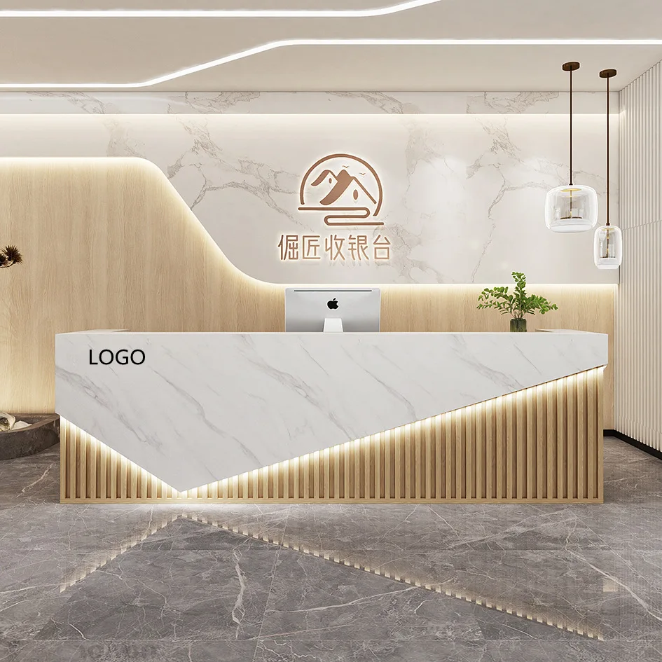 Company reception desk Beauty salon Art training center Bar table Famous hotel checkout page