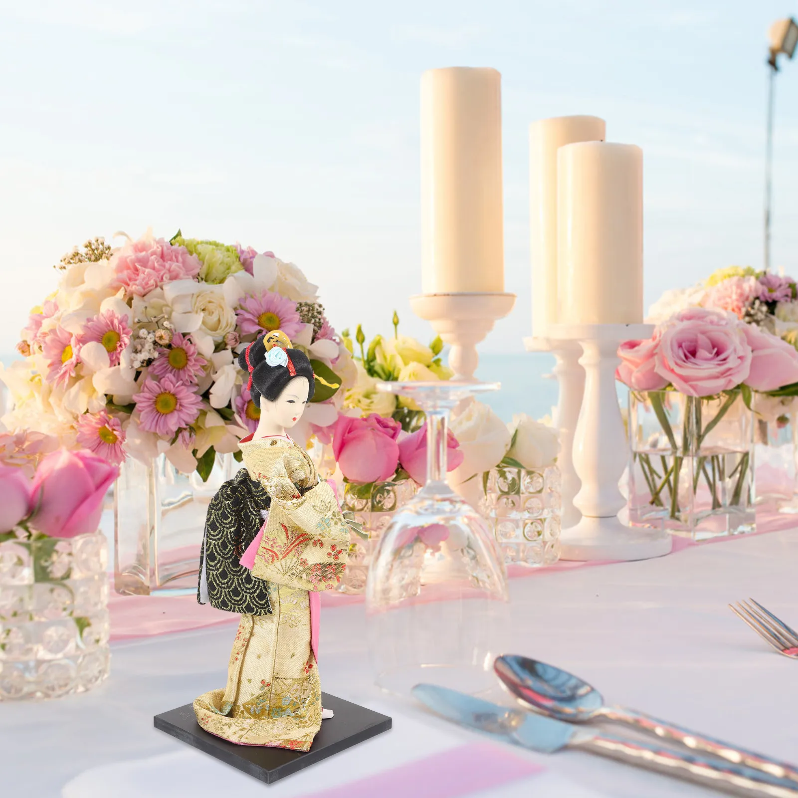 

Japanese Traditional Kimono Maiko Ornament Compact Stable Base Home Desktop Decoration Japanese Style Kimonos Centerpiece Gift