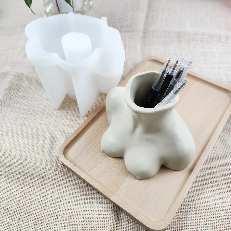 

Держатель для ручки для девушек, Настольная чашка для хранения, инструмент для декора из смолы, силиконовая форма для растений, суккулентов, цветов