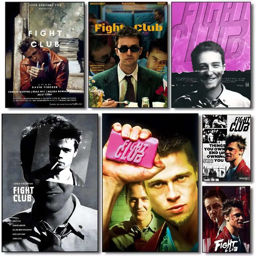 Good Movie F-Fight Club Poster Art HD Canvas Advanced Aesthetic Printing Paper Wall Art for Living Room Home Decor
