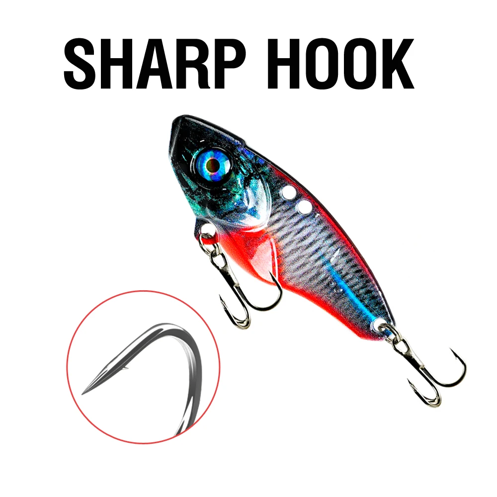 1Pc Metal Sinking Jig 7g/10g/15g Spinner Spoon VIB 3D Printing Casting Lure Artificial Hard Bait For Bass Trout view 4
