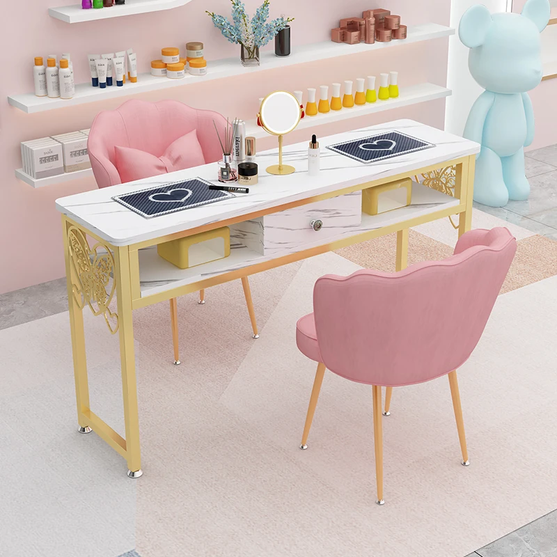 Set Workstation Nail Table Powder Mobile Designer Chair Nail Table Salon Aesthetic Tavolo Unghie Professionale Furniture