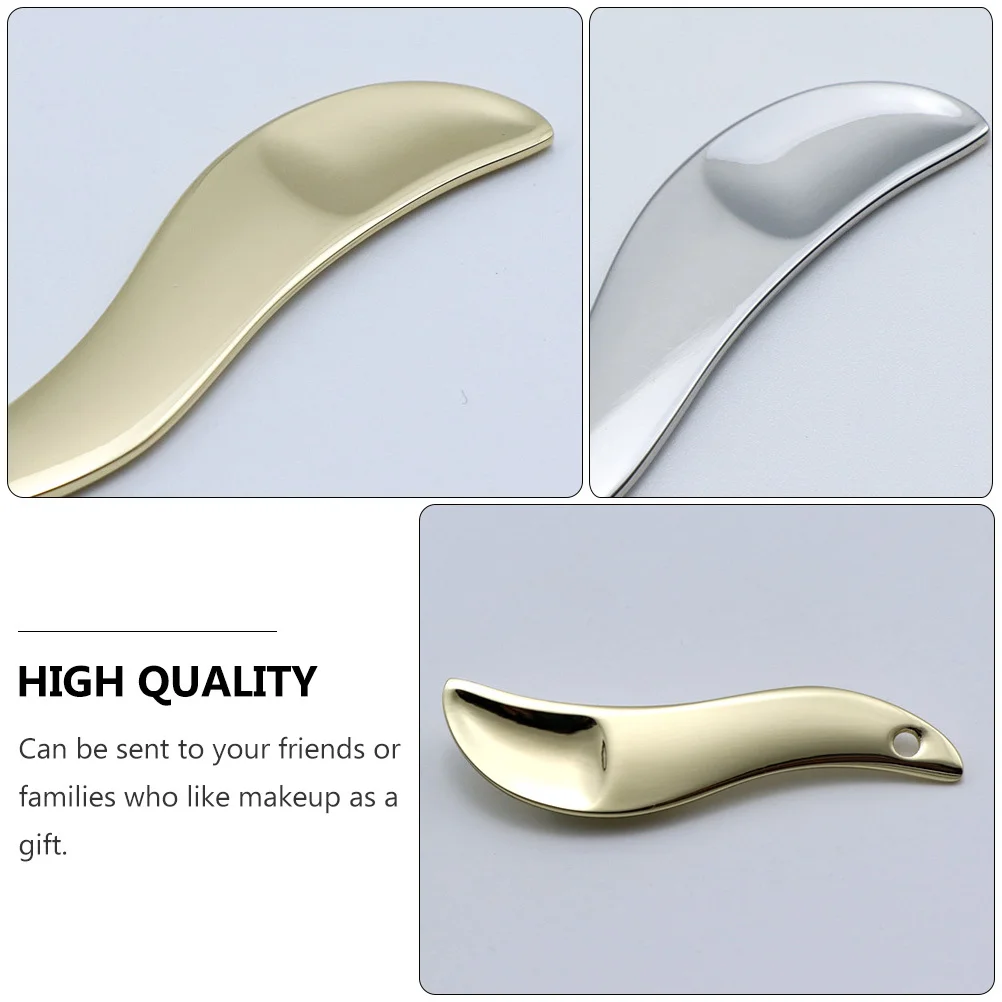 

3Pcs Makeup Dig Spoon Zinc Alloy Portable Cream Scoop for Skincare Lotion Mask Application Dual Purpose Tool