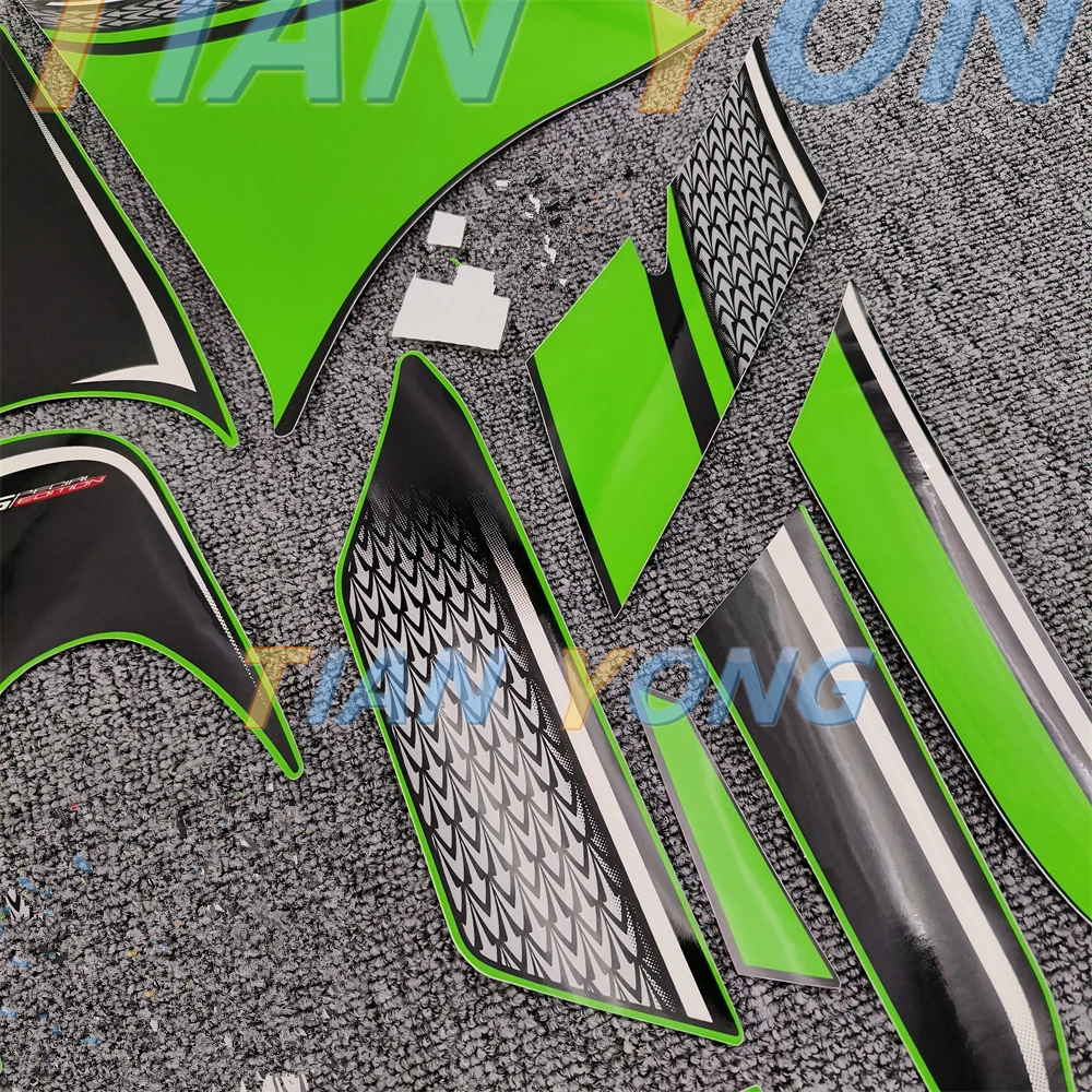 Motorcycle Fairing Full Kit Green Ninja300 Protector Stickers Waterproof Decoration Decal Parts For Kawasaki Ninja 300 2013-2014