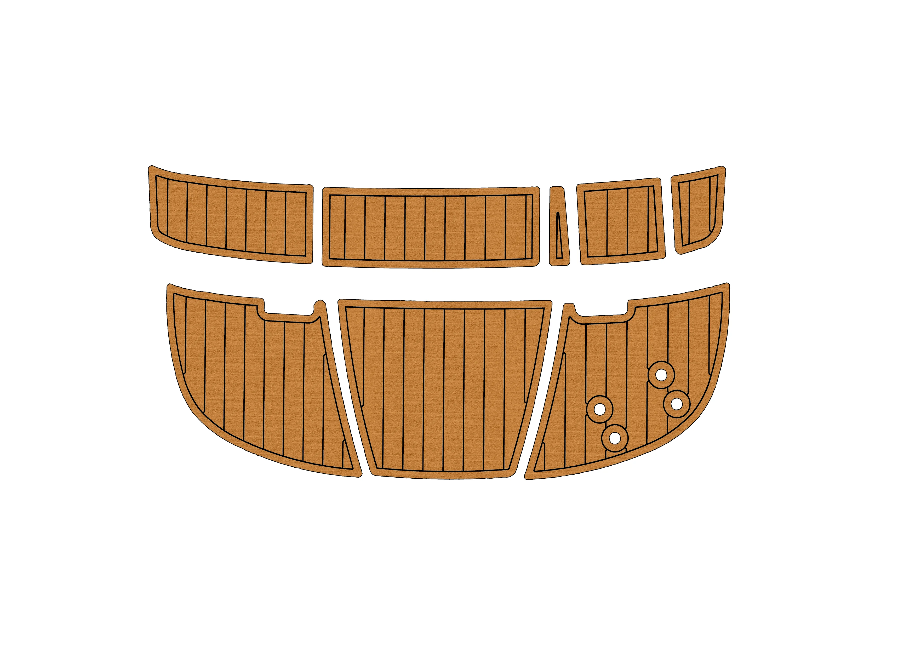 

2009-2014 Bayliner 185 Flight 1/4" 6mm EVA foam Non-Slip PVC Teak Decking marine Mat seadek gatorstep carpet Marine Floor