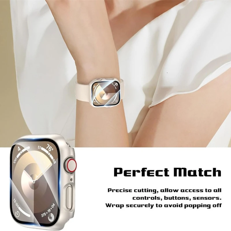 46 مللي متر زجاج + غطاء لساعة أبل 44 مللي متر 40 مللي متر 45 مللي متر 41 مللي متر واقي للشاشة iwatch سلسلة 10 9 8 7 6 5 3 SE 46 مللي متر 42 مللي متر اكسسوارات #6