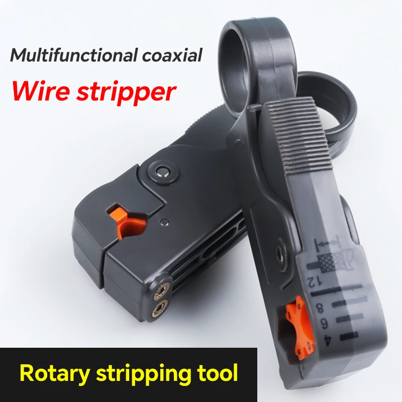 High-Quality Multifunctional Rotary Tool for Coaxial Cable Cutting and Automatic Wire Stripping - Made with High-Impact-Resistant Materials for Stripping Wires!