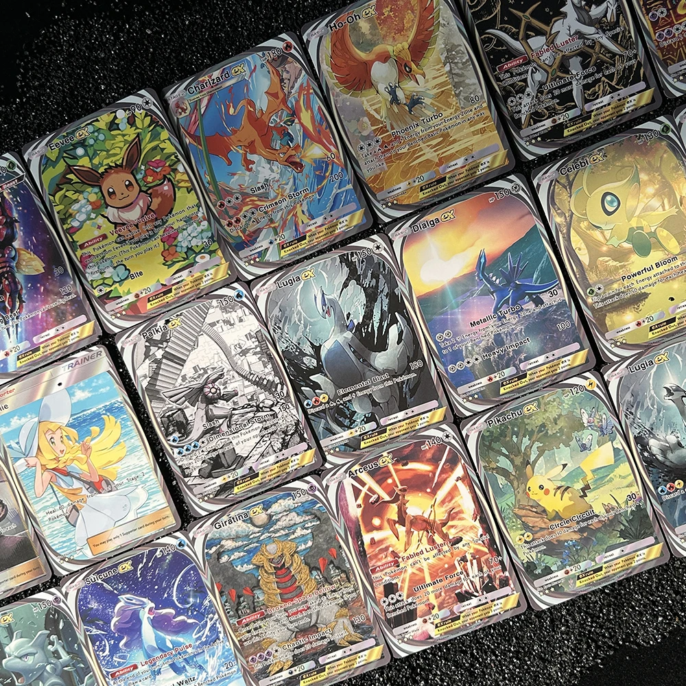 20 قطعة أنيمي PTCG جيب المشهد الحقيقي سلسلة لتقوم بها بنفسك Charizard Ex التحكم الذاتي جمع التوقيع التداول بطاقة فلاش أنيمي الكرتون هدية #2