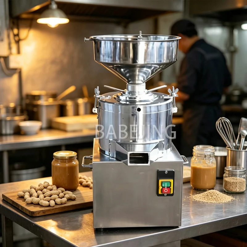 New Fully Automatic Peanut Butter Making Machine, Stainless Steel Baking Sesame Paste Forming Machine