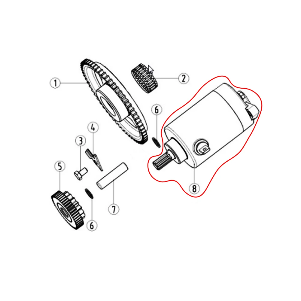 OTOM Starter Motor For YAMAHA DT230 LONCIN MT250 GPX TSE250R HENGJIAN HJ250H KAYO KT250 GR7 GR8 KEWS Start Motor Engine Parts