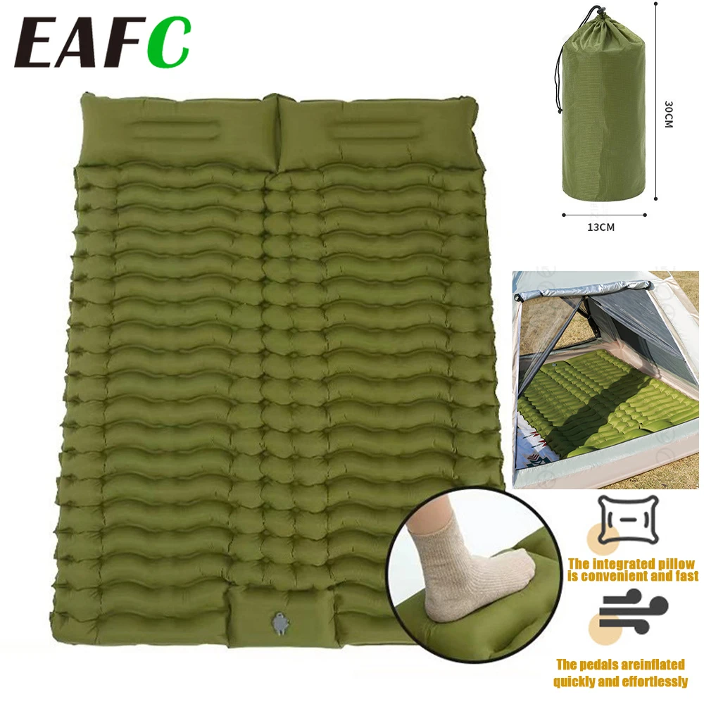 EAFC Car Air Mattress Camping Trip Outdoor Adventure Double  Camping Portable Outdoor Air Mattress Light weight Foot Pump Hiking
