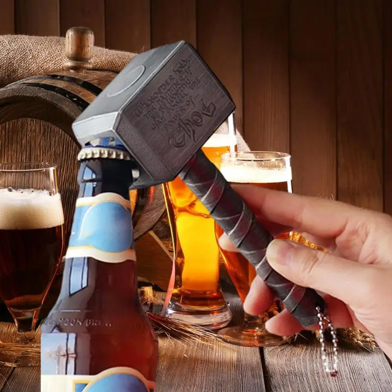 Hammer Bottle Opener Creative Fridge Magnets Multifunction Beer Bottle Opener Kitchen Bar Tool Keychain Pendant Beverage Opener