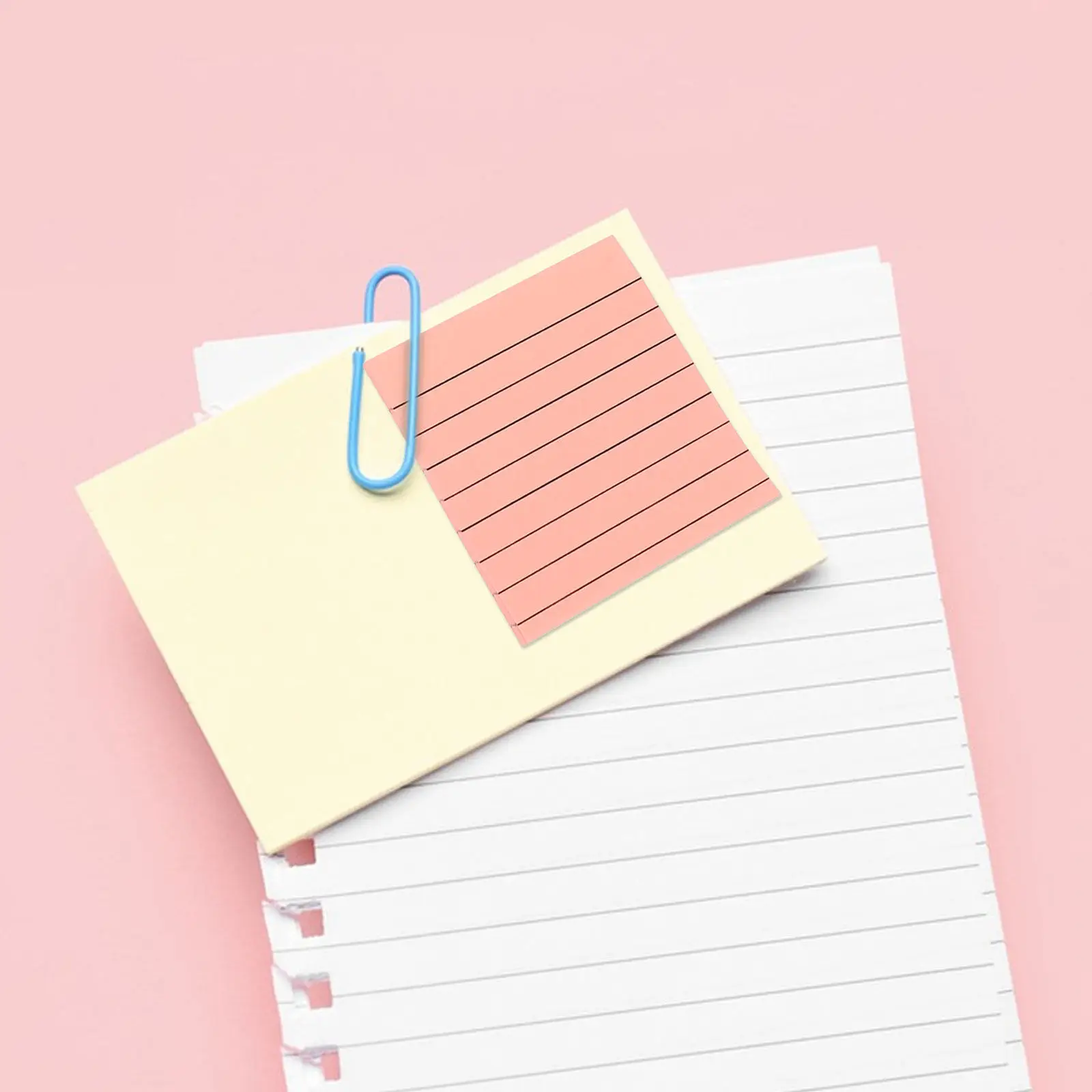 8Pcs Smooth Writing Reusable Lined Self-Adhesive Memo Stickers Portable Compact Size No Residue Thick Paper School