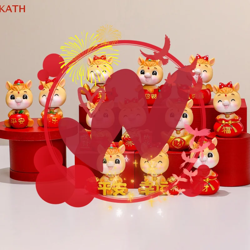 2026 سنة الحصان الجدول الديكور الساحرة المهر هدية محظوظ السنة الجديدة وديكور سيارة لطيف Craft بها بنفسك الحرفية #1
