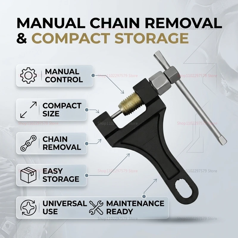 Motorbike Chain Breaker Tool Chain Link Remover Separator Riveting Tool for 420 530 Chains Precision Repair and Maintenance Kit