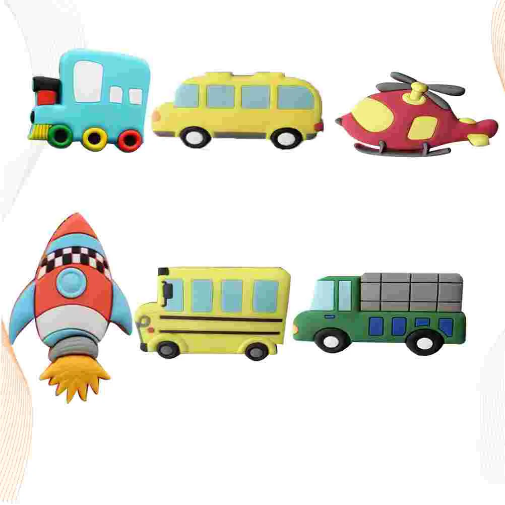 6 Pcs Refrigerator Magnetic Sticker Cute Blackboard Snap Whiteboard Cartoon Child