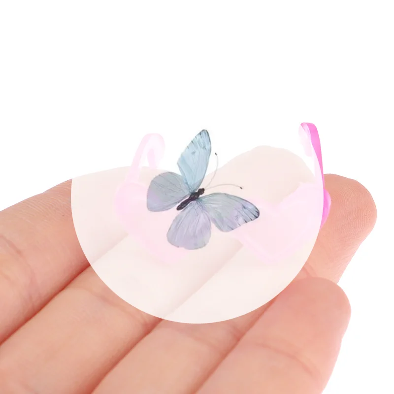 10 قطعة إكسسوارات الدمى نظارات قلب بلاستيكية صغيرة للدمى 1/6 بيت الدمية لعبة أطفال نظارات الحفلات #1