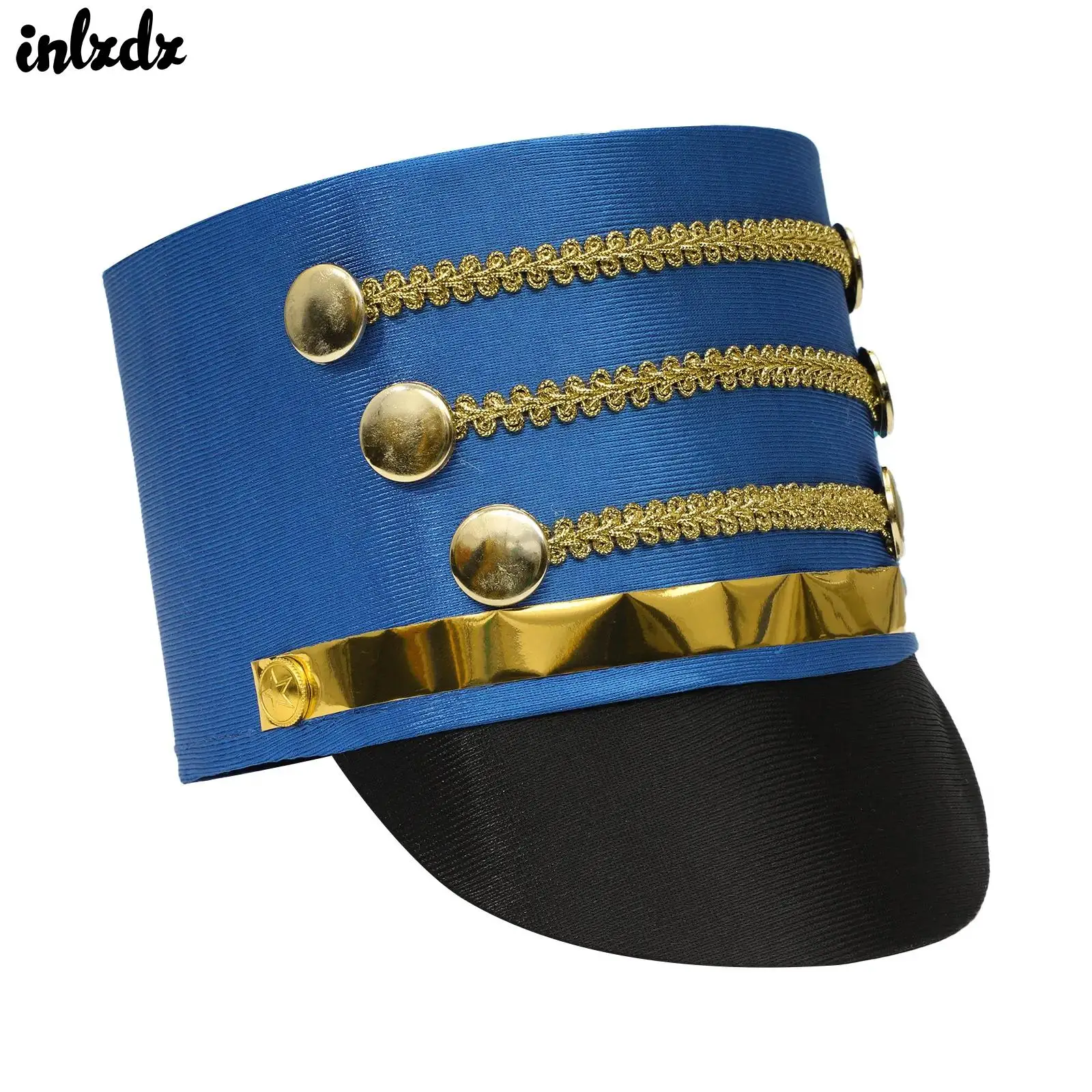 1Pc Kids Boys Girls Soldier Majorette Master Major Costume Accessory Band Drum Cosplay Props Hat Props Themed Party Masquerade