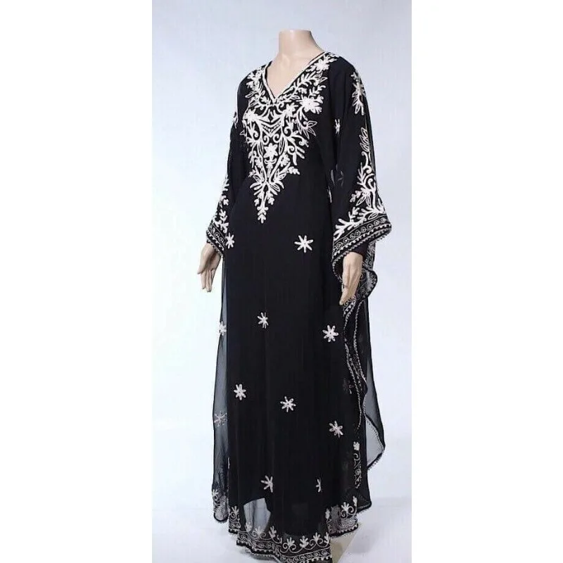 

Moroccan Dubai Kaftans Farasha Abaya Dress Very Fancy Long Gown Fashion Trends