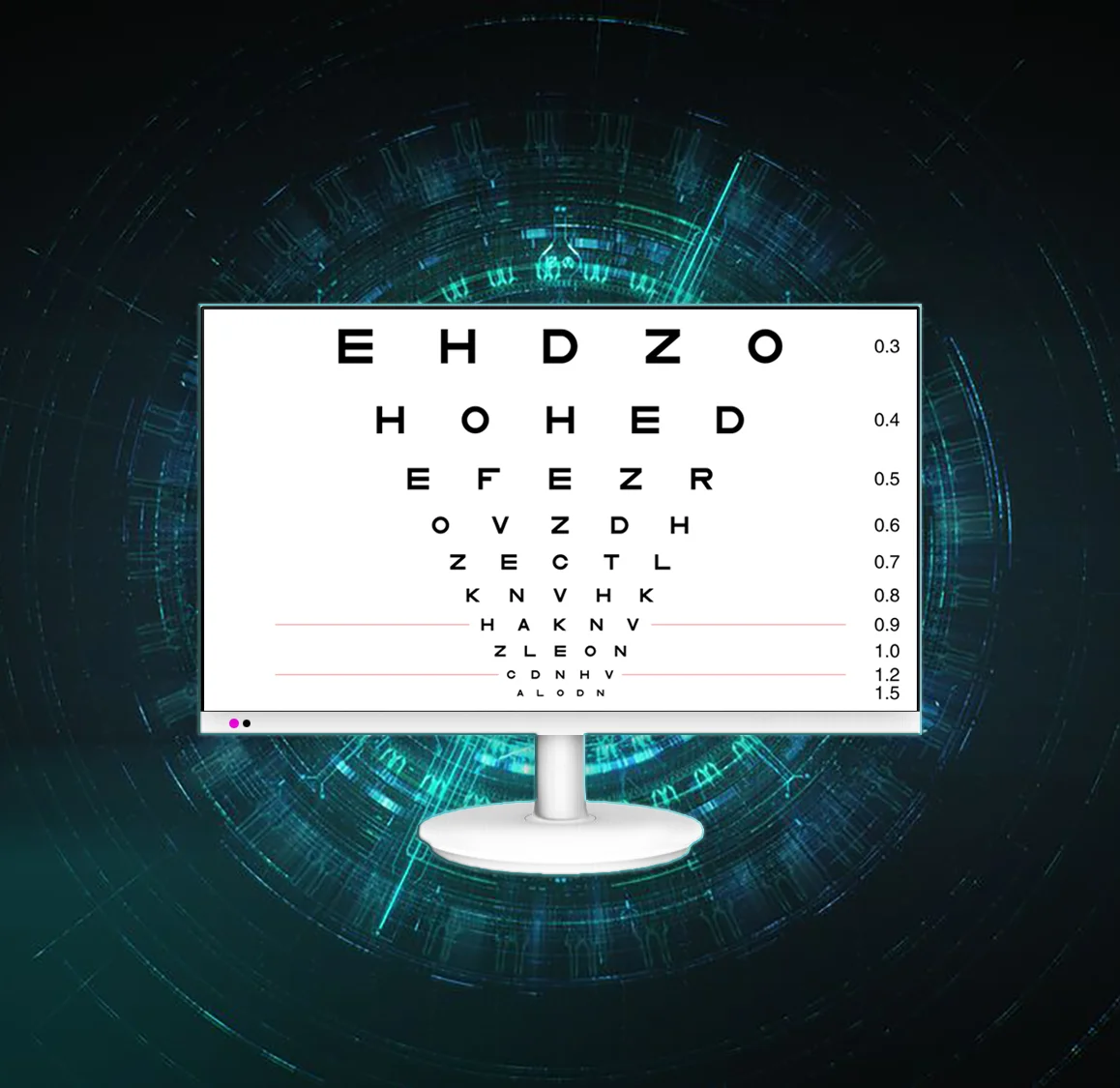 InnoVue Opto LCD Visual Acuity Chart Monitor with Remote Control for Efficient Eye Examinations ACP-300